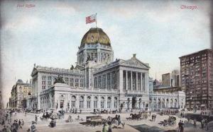 Busy Traffic around the Post Office Chicago IL, Illinois UDB