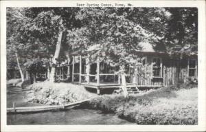 Rome ME Bear Spring Camps Old Postcard