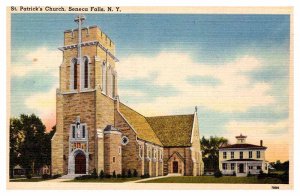 Postcard CHURCH SCENE Seneca Falls New York NY AP5547