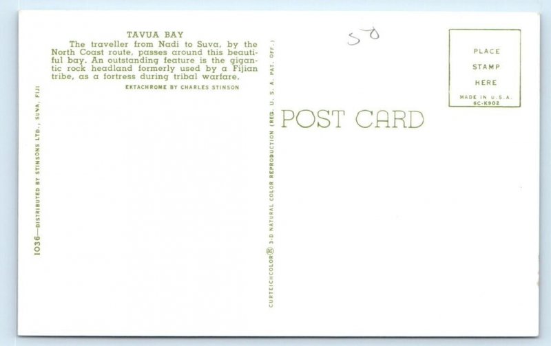 Tavua Bay FIJI Postcard