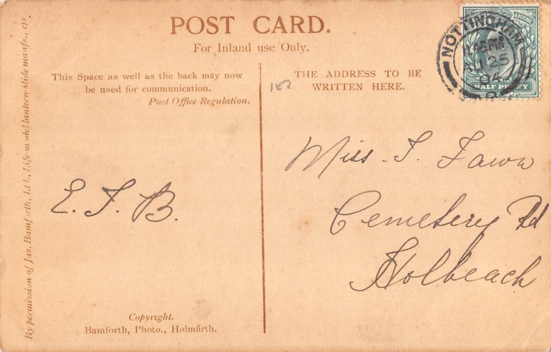 Policeman 1904 Comic A Passive Resister Drunk Man Hanging on Wall postcard