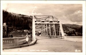 RPPC Clearwater Bridge, Orofino ID Vintage Postcard C43