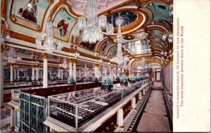 Audrey's Diamond Palace Jewelry Store San Francisco CA Vintage Postcard T49