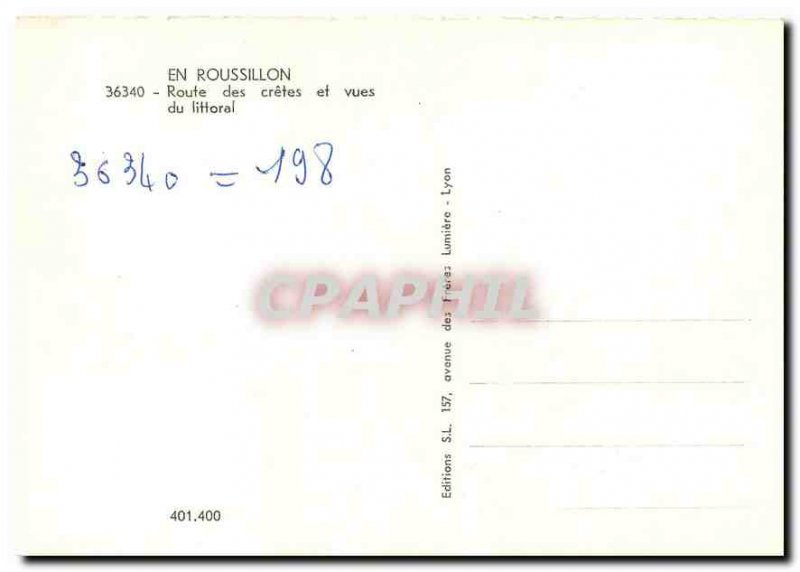 Postcard Modern Roussillon Route ridges and coastal views