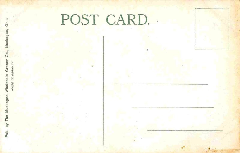 Iowa Building Muskogee Oklahoma 1910c postcard