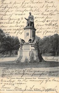 Civil War, c.'06, Lincoln Monument, Fairmount Park, Phila, Pa., MSG,Old Postcard