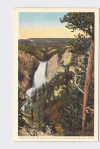 ANTIQUE POSTCARD NATIONAL STATE PARK YELLOWSTONE LOWER FALLS #13