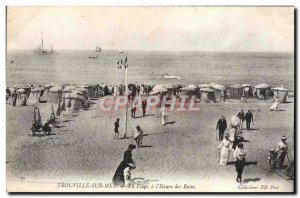 Old Postcard Trouville sur Mer The beach has the & # 39heure baths