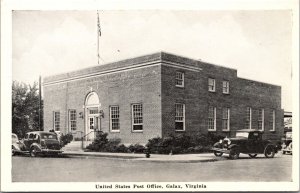 Postcard United States Post Office in Galax, Virginia