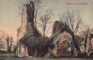 SHERBORNE CASTLE RUINS DORSET ENGLAND~1906 TINTED PHOTO POSTCARD