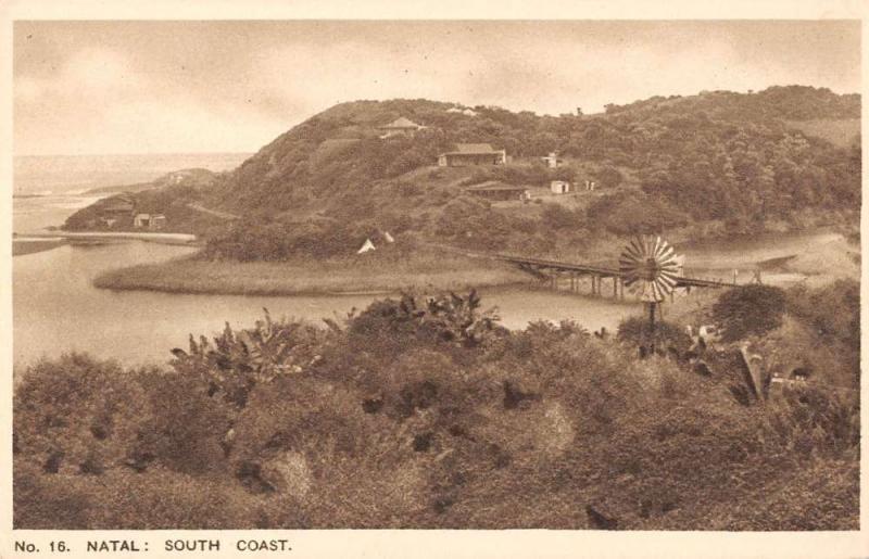 Natal South Africa South Coast Scenic View Antique Postcard J49512 