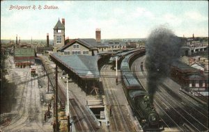 Bridgeport Connecticut CT Train Station Depot 1900s-10s Postcard