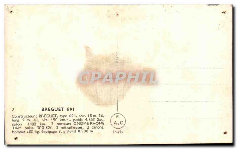 Old Postcard Breguet Plane