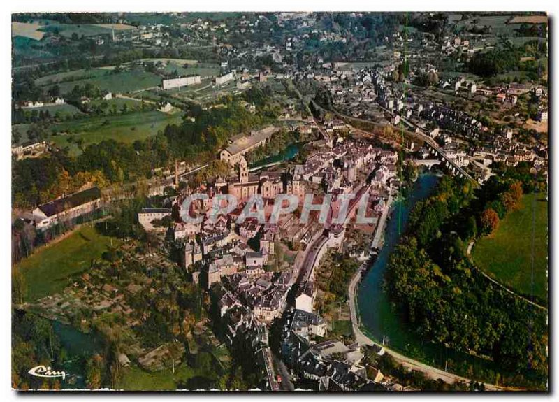 Modern Postcard Uzerche Correze General Aerial View