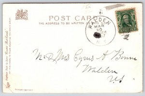 K Gassaway Easter~Child~Red Hat~Ladder~Chicks Hatch~TUCK~c1910 Vintage Postcard