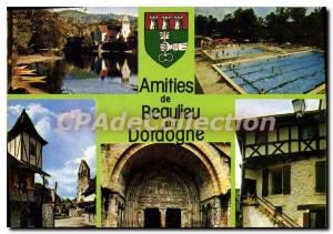 Modern Postcard Beaulieu Sur Dordogne The Roman Church Pool La Chapelle