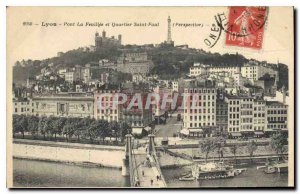 Postcard Old Bridge The Feuillee Lyon and Saint Paul