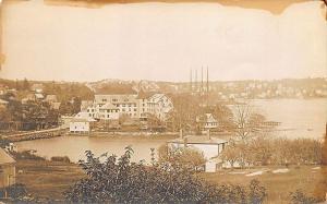 Boothbay Harbor ME Aerial View IN 1910 RPPC