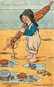 Toy Boy Fisherman Shepards Comic Humor 1905 undivided Postcard 21-13199