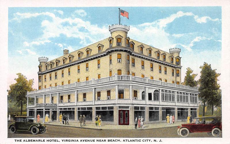 The Albemarle Hotel, Atlantic City, New Jersey, Early Postcard, Unused