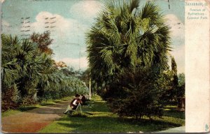 Avenue of Palmettoes Colonial Park Savannah GA Postcard PC15