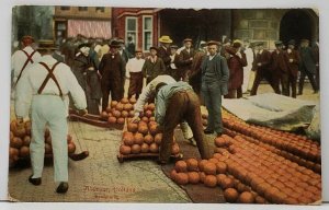 Alkmaar Holland Haasmarkt People At Market c1910 Postcard H2