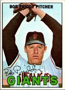 1967 Topps Baseball Card Bob Priddy San Francisco Giants sk1897