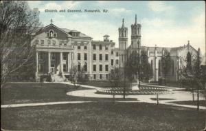 Nazareth KY Church & Convent c1910 Postcard