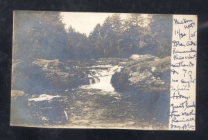 RPPC WILTON NEW HAMPSHIRE NH CREEK RIVER SCENE VINTAGE REAL PHOTO POSTCARD