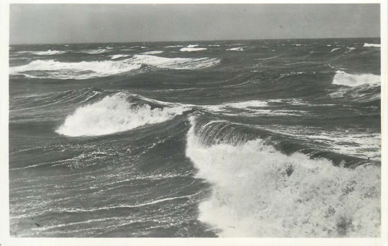 Postcard Europe The Netherlands Scheveningen storm sea view Hague