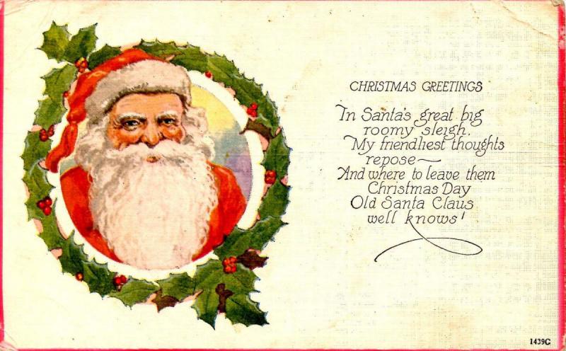 Greeting - Christmas. Santa Claus