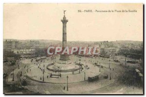 Old Postcard Paris Panorama Place de la Bastille