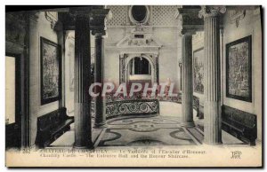 Old Postcard Chateau de Chantilly Hallway Staircase and The Honor