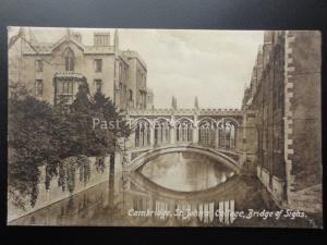 Cambridge: St. John's College, Bridge of Sighs c1917 by F.Frith & Co. No.26449