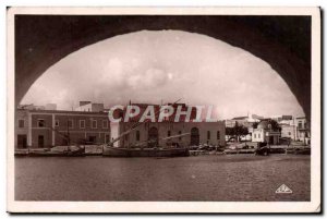 Old Postcard Bizerte Marche Aux Poissons Boat