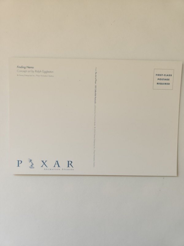 Finding Nemo Underwater Turtle Swim Concept Art Ralph Eggleston Pixar Postcard