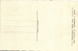 PC DISNEY, SNOW WHITE WITH FOREST ANIMALS, Vintage Postcard (b35953)