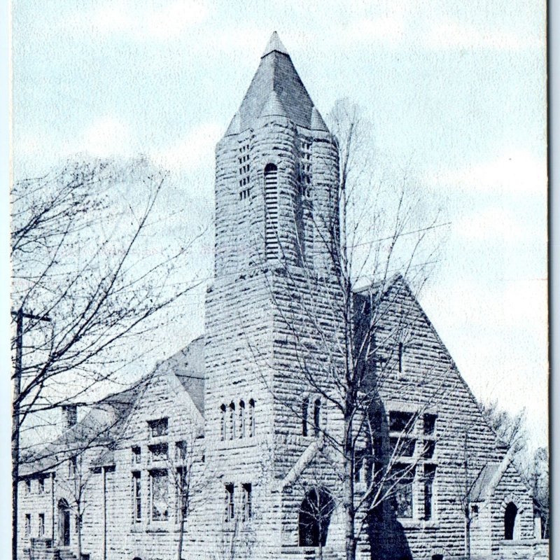 c1900s Cedar Falls, IA Methodist Church Photo Litho Tom Jones Postcard A62