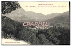 Old Postcard The High Pyrenees Argeles General View from the road Eaux Bonnes