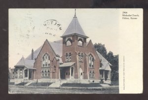 HOLTON KANSAS METHODIST CHURCH BUILDING 1913 VINTAGE POSTCARD