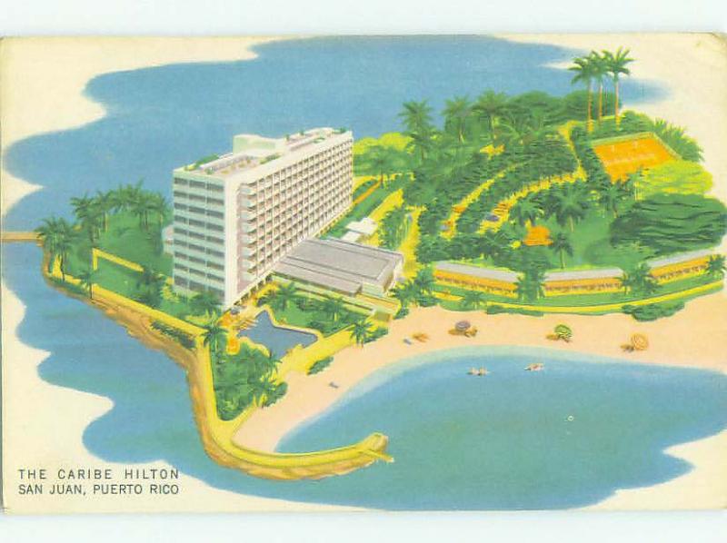 Pre-1980 HILTON HOTEL San Juan Puerto Rico PR HQ5606