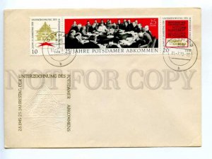 418056 EAST GERMANY GDR 1970 strip 25 years the Potsdam conference FDC