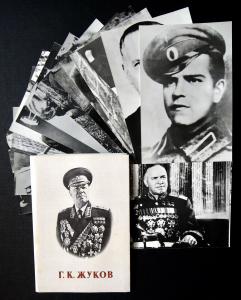 520026 Set of 14 photo p/cards Marshall ZHUKOV Military Uniform Soviet Army WWII