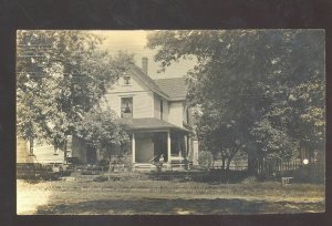 RPPC NEVADA IOWA BURT EVANS RESIDENCE AZO VINTAGE REAL PHOTO POSTCARD