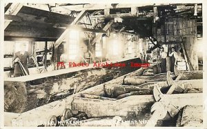 WA, McKenna, Washington, RPPC, Lumber Company Logging Saw Room, Photo No 8