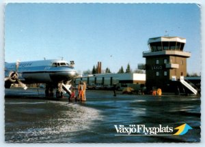 VÄXJÖ-KRONOBERG FLYGPLATS, Sweden ~ Airfield AIRPORT Airplane 4x6  Postcard