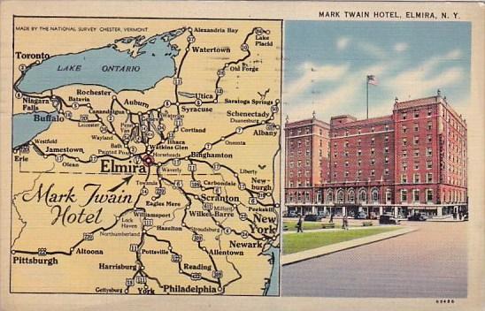 New York Elmira Mark Twain Hotel1940