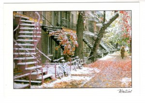 Large 5 X 7 Montreal, Quebec, The First Snow on the Plateau