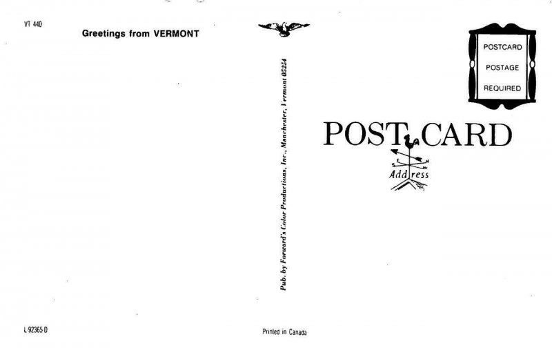 Vermont VT    MAP CARD & ROADSIDE ATTRACTIONS & Greetings  Chrome Postcard