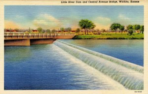 KS - Wichita. Little River Dam & Central Avenue Bridge